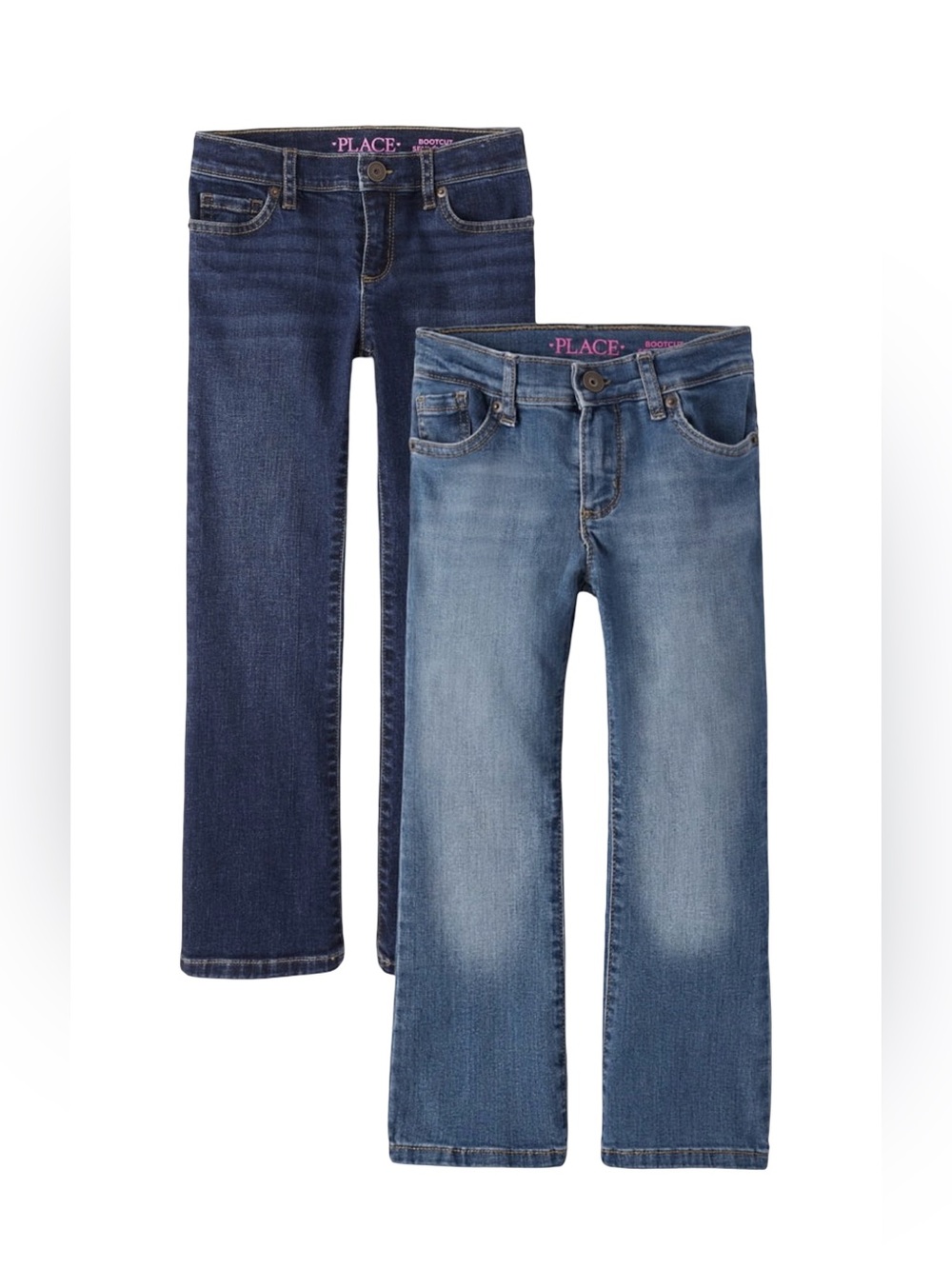 NWT The Children's Place Girls Stretch Bootcut Jean, 2-Pack, Size 18 years